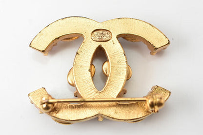Top Quality Chanel Brooch Coco Mark Color Stone Gold