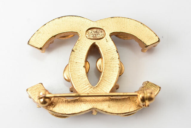 Top Quality Chanel Brooch Coco Mark Color Stone Gold