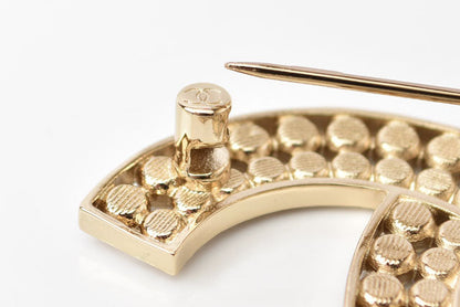 Top Quality Chanel Brooch Coco Mark Rhinestone Gold