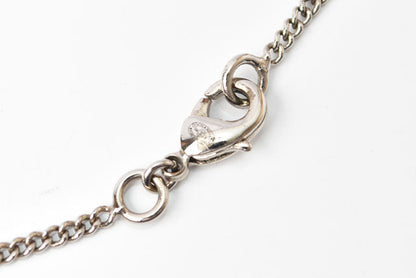 Top Quality Chanel Necklace/Pendant Coco Mark CC Rhinestone Silver/White