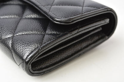 Top Quality Chanel Caviar Skin Long Wallet Timeless Classic Matelasse AP0241