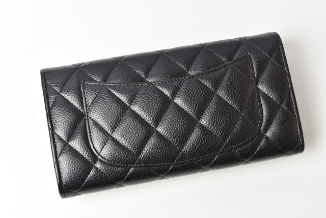 Top Quality Chanel Caviar Skin Long Wallet Timeless Classic Matelasse AP0241