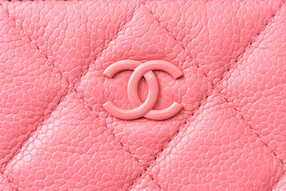 Top Quality Chanel Caviar Skin Clutch Bag/Flat Pouch Rose Pink