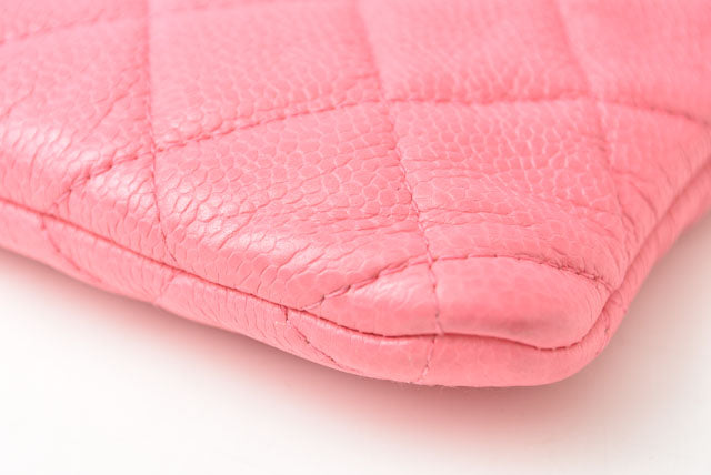 Top Quality Chanel Caviar Skin Clutch Bag/Flat Pouch Rose Pink