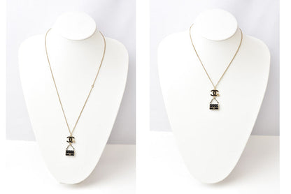 Top Quality Chanel Necklace/Pendant Coco Mark Clover Motif Gold/Black