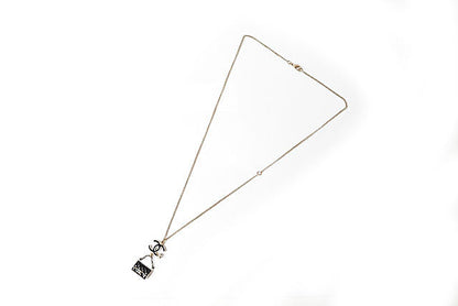 Top Quality Chanel Necklace/Pendant Coco Mark Clover Motif Gold/Black