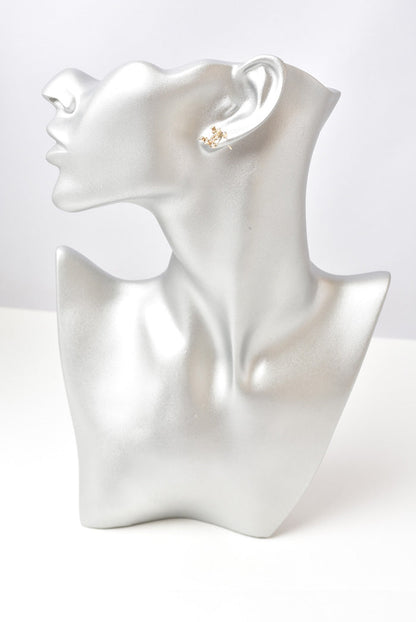 Top Quality Chanel Gold CC Mark Rhinestone Earrings