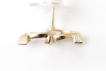 Top Quality Chanel Gold CC Mark Rhinestone Earrings