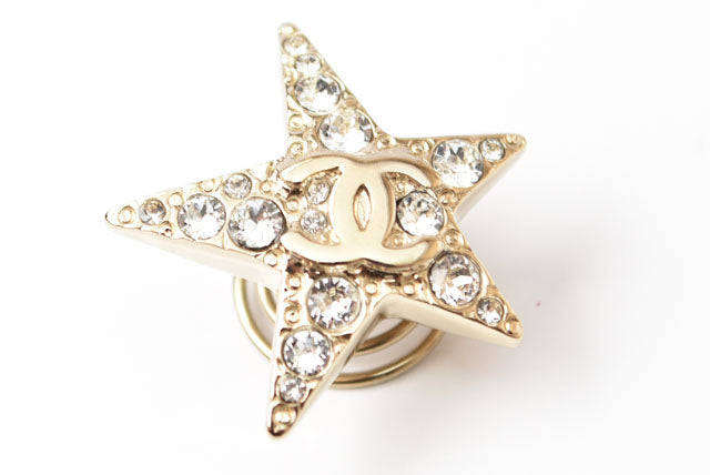 Top Quality Chanel Hair Accessory Rhinestone Gold