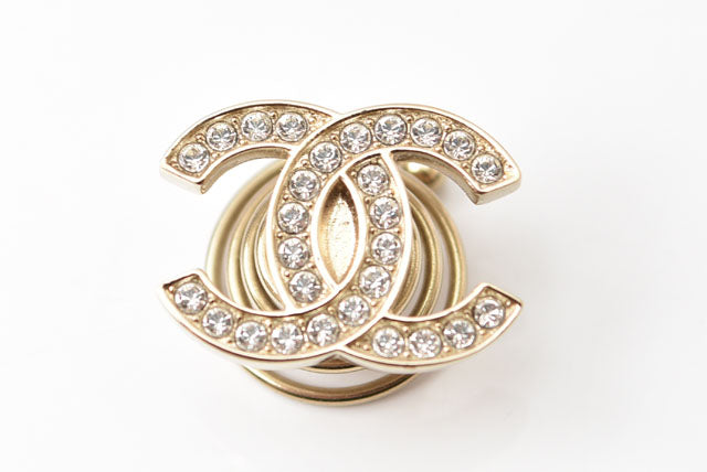 Top Quality Chanel Hair Accessory Rhinestone Gold