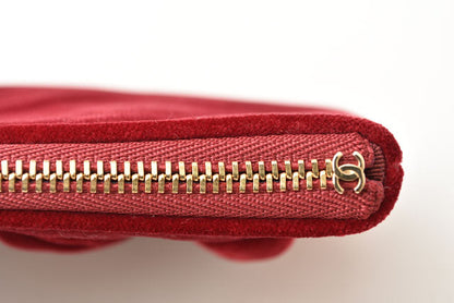 Top Quality Chanel Red Velvet Clutch Bag/Flat Pouch