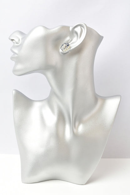 Top Quality Chanel CC Circle Rhinestone Pearl Earrings