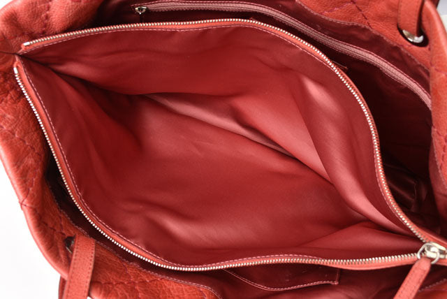 Top Quality Chanel Quilted Leather Shoulder Tote Bag Dark Pink/Silver