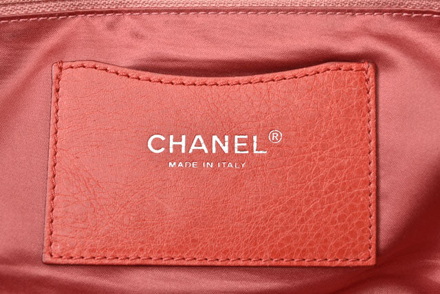 Top Quality Chanel Quilted Leather Shoulder Tote Bag Dark Pink/Silver