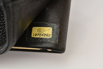 Top Quality Chanel Caviar Skin Vintage Wallet Black