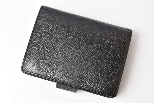 Top Quality Chanel Caviar Skin Vintage Wallet Black