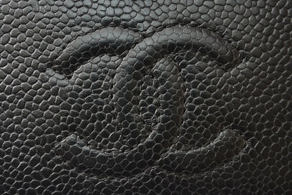 Top Quality Chanel Caviar Skin Vintage Wallet Black