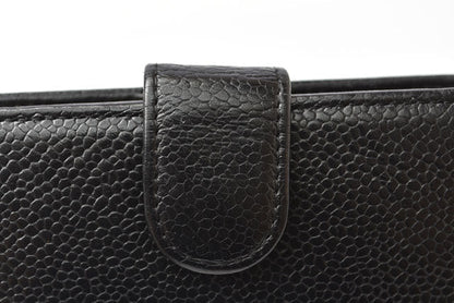 Top Quality Chanel Caviar Skin Vintage Wallet Black