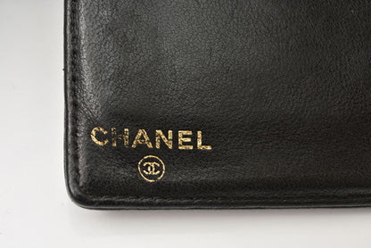 Top Quality Chanel Caviar Skin Vintage Wallet Black