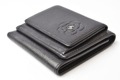 Top Quality Chanel Camellia Lambskin Compact Wallet