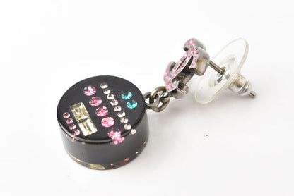 Top Quality Chanel CC Circle Rhinestone Earrings