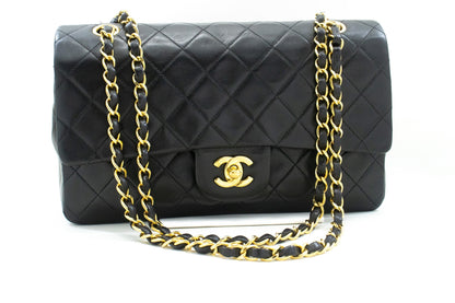 Top Quality Chanel Classic Double New 10 Chain Shoulder Bag Black Lambskin