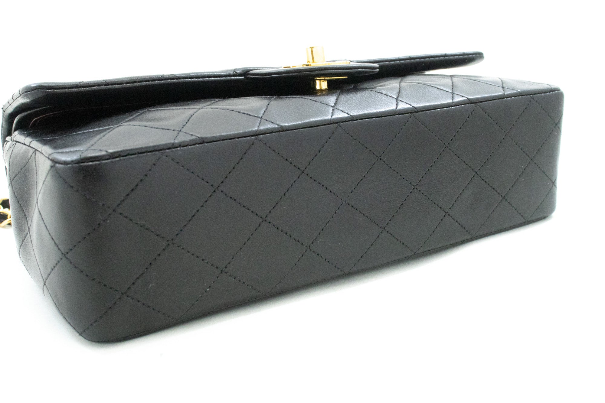 Top Quality Chanel Classic Double New 10 Chain Shoulder Bag Black Lambskin