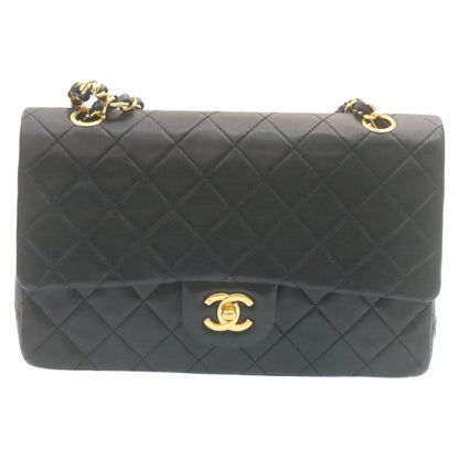 Top Quality Chanel Classic Matelasse 25 Chain New Shoulder Bag Lamb Skin Black Auth 27848A