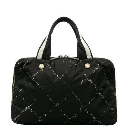 Top Quality Chanel Travel Line Boston Bag Handbag Nylon/Vinyl Black Ladies