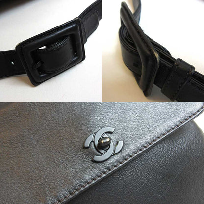 Top Quality Chanel Leather Waist Pouch Black