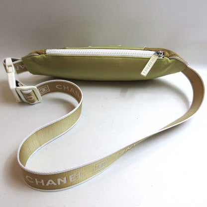 Top Quality Chanel Nylon Waist Pouch Body Bag Beige New