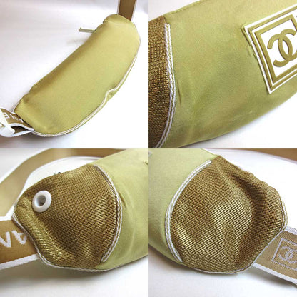 Top Quality Chanel Nylon Waist Pouch Body Bag Beige New
