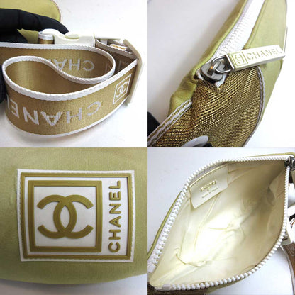 Top Quality Chanel Nylon Waist Pouch Body Bag Beige New