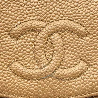 Top Quality Chanel Caviar Skin Bifold Wallet Beige