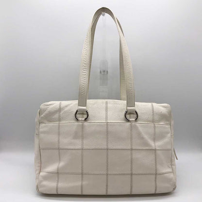 Top Quality Chanel Leather Boston Bag White Chocolate Bar