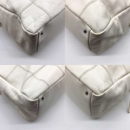 Top Quality Chanel Leather Boston Bag White Chocolate Bar