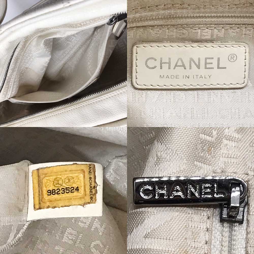 Top Quality Chanel Leather Boston Bag White Chocolate Bar