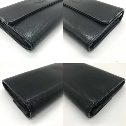 Top Quality Chanel Leather Bifold Long Wallet Black