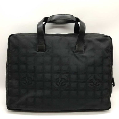Top Quality Chanel Nylon Jacquard New Travel Line Briefcase Black