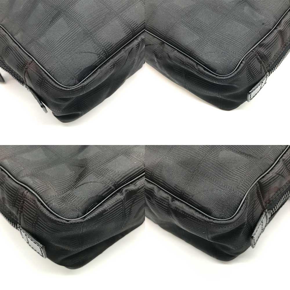 Top Quality Chanel Nylon Jacquard New Travel Line Briefcase Black