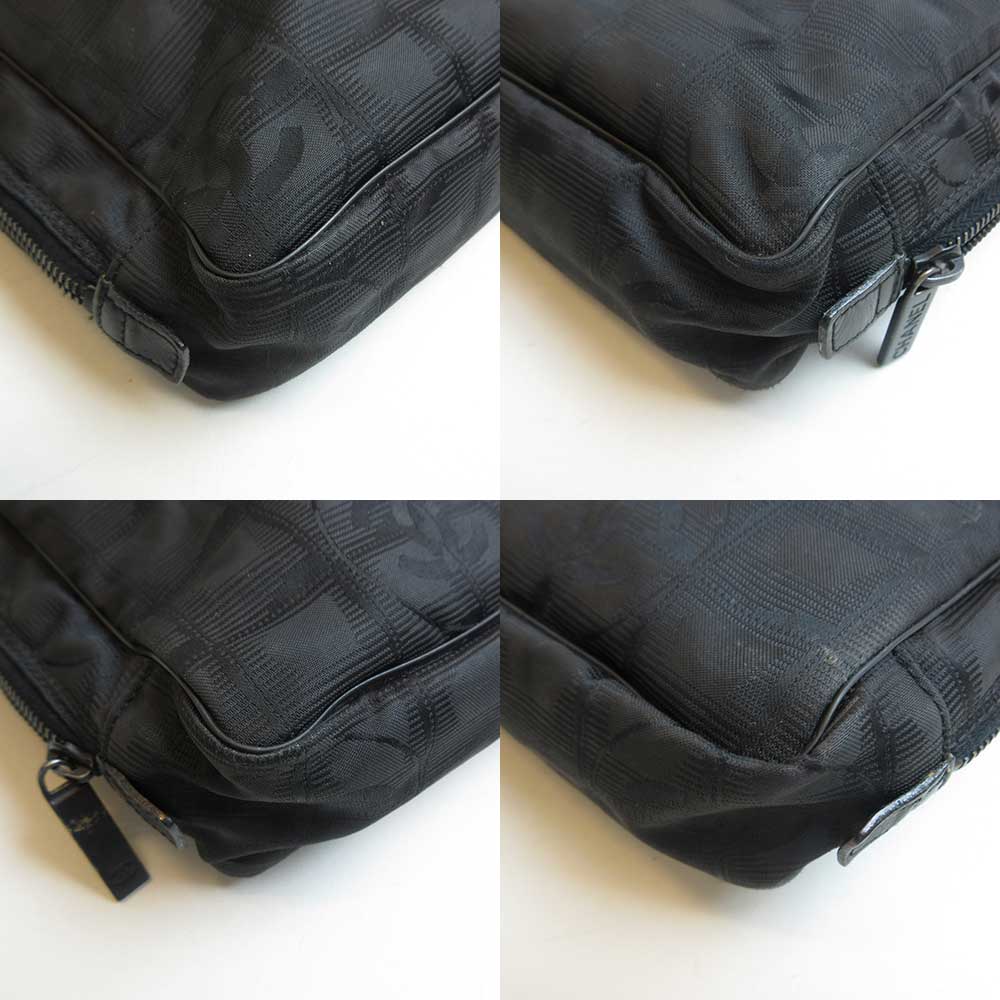 Top Quality Chanel Nylon Jacquard New Travel Line Briefcase Black