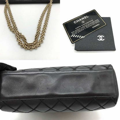 Top Quality Chanel Leather Bicolore Double Chain Tote Bag