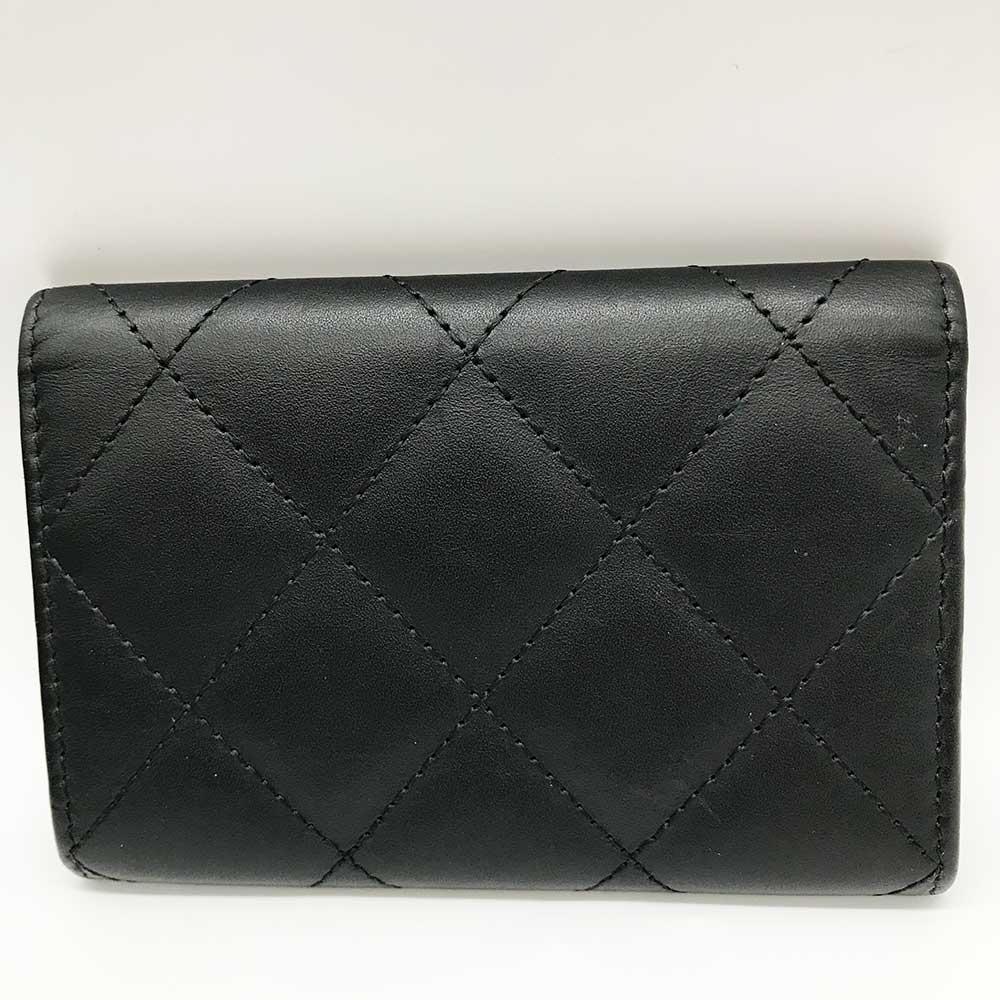 Top Quality Chanel Cambon Line Card Case Black Lambskin