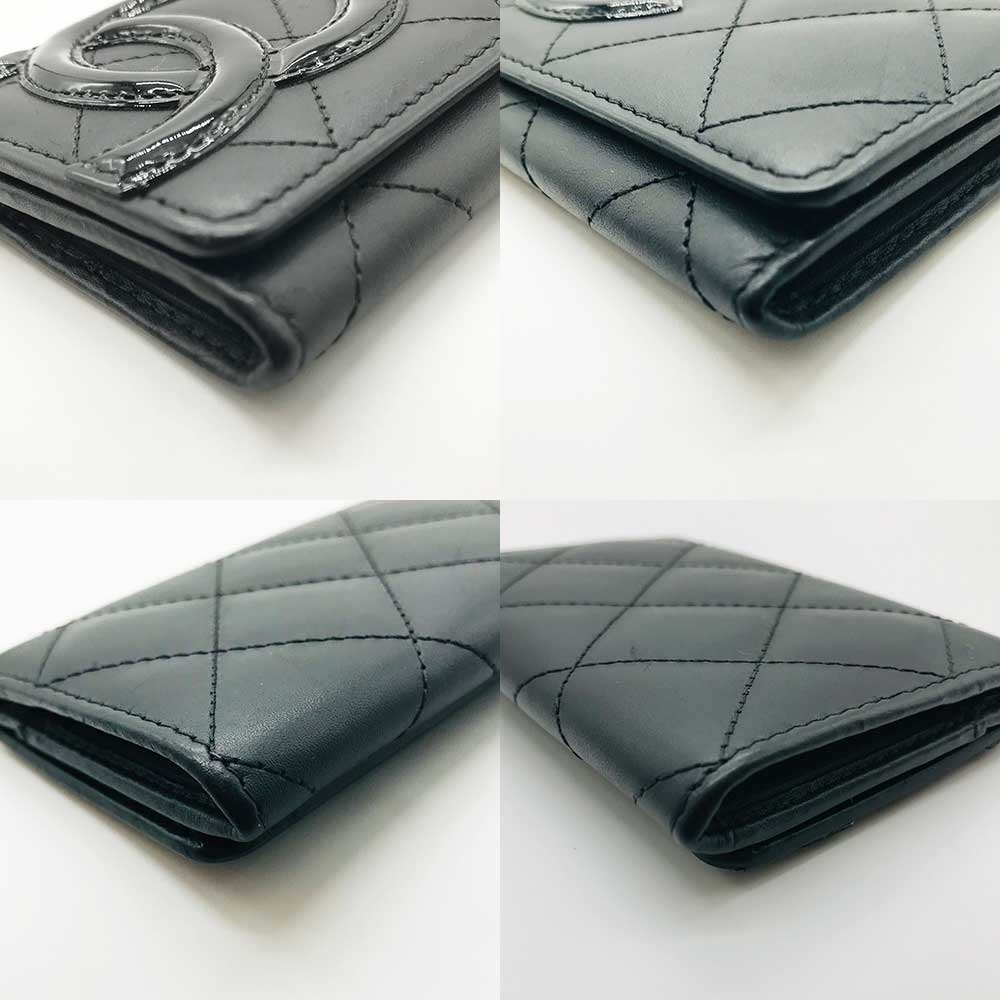 Top Quality Chanel Cambon Line Card Case Black Lambskin