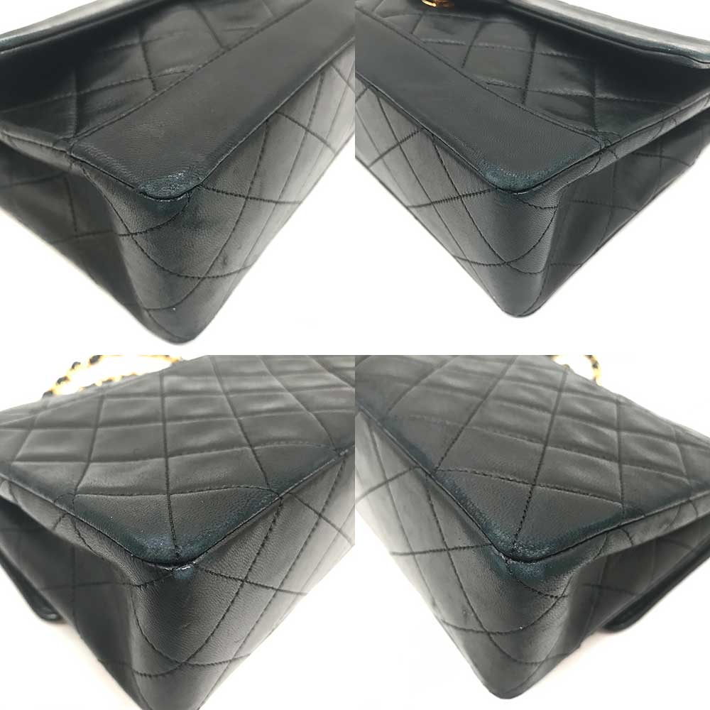Top Quality Chanel Matelasse Lambskin Chain Shoulder Bag Black