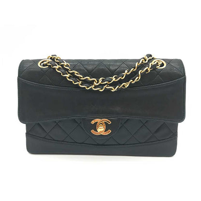 Top Quality Chanel Matelasse Lambskin Chain Shoulder Bag Black