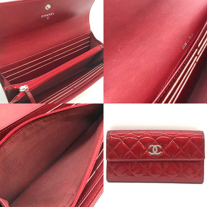 Top Quality Chanel Matelasse Long Wallet Bordeaux