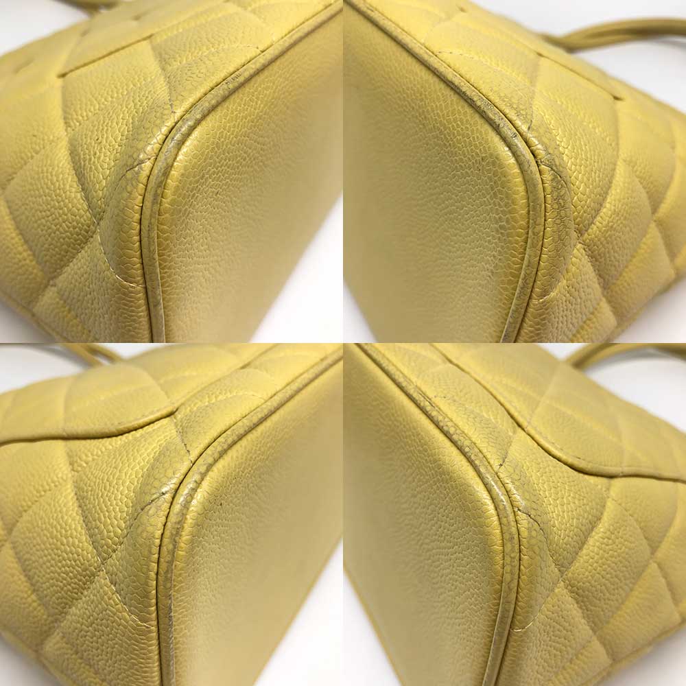 Top Quality Chanel Caviar Skin Reissue Tote Handbag Yellow