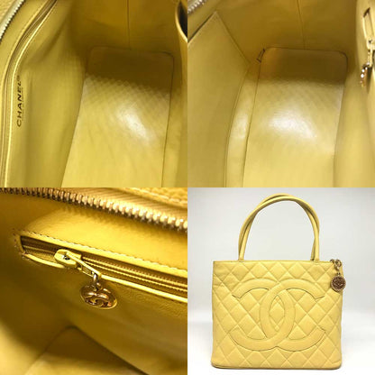 Top Quality Chanel Caviar Skin Reissue Tote Handbag Yellow