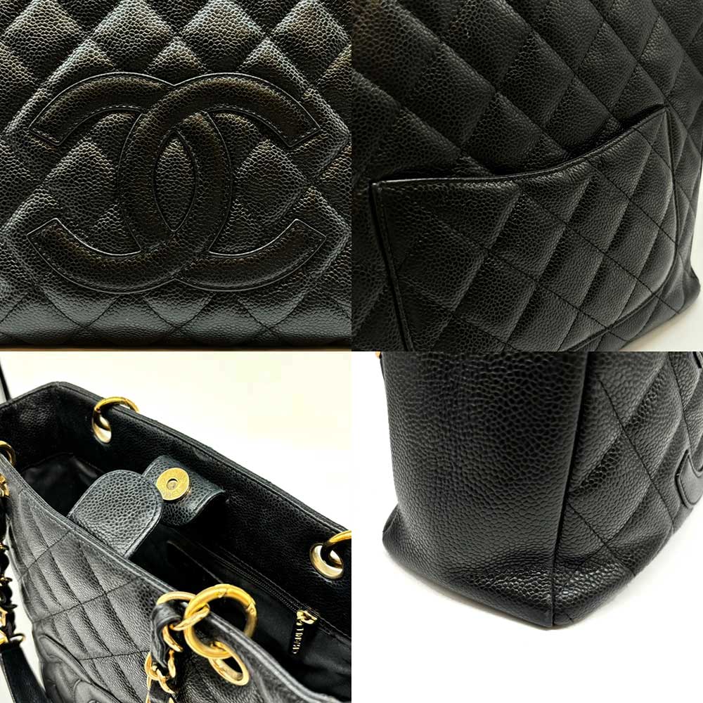 Top Quality Chanel Caviar Skin Chain Shoulder Tote Bag